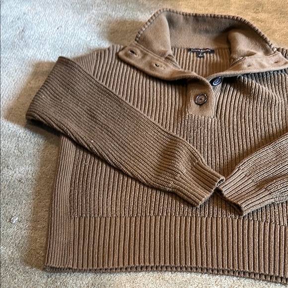 Banana Republic Factory Brownish/Olive Green Ribbed Turtleneck Sweater - Picture 4 of 7